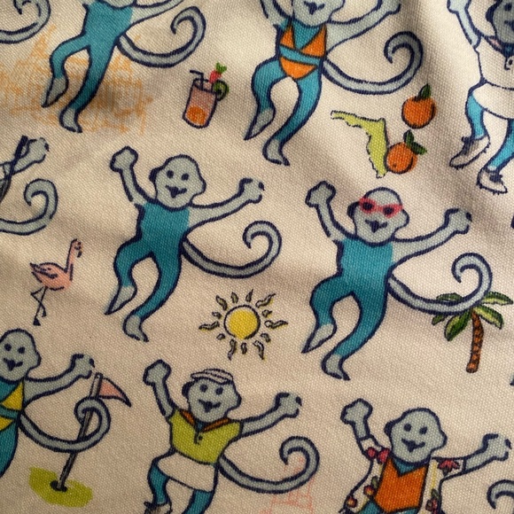 Limited Edition Roller Rabbit Palm Beach Monkeys Polo Pajamas, Size XS - Picture 5 of 7